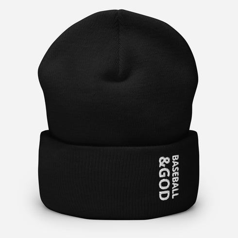Baseball &God Cuffed Beanie